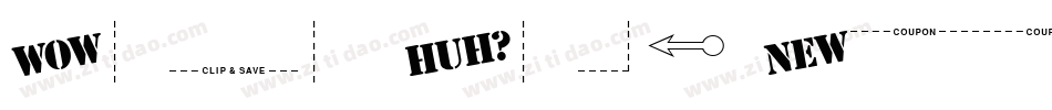 Mini Pics Doohickies Too字体转换